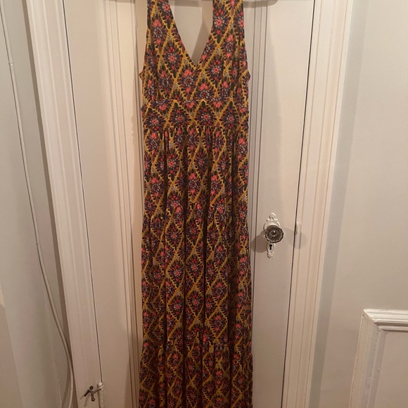 Anthropologie Maeve Luella Maxi Dress Yellow Floral Multi size small - Picture 8 of 9